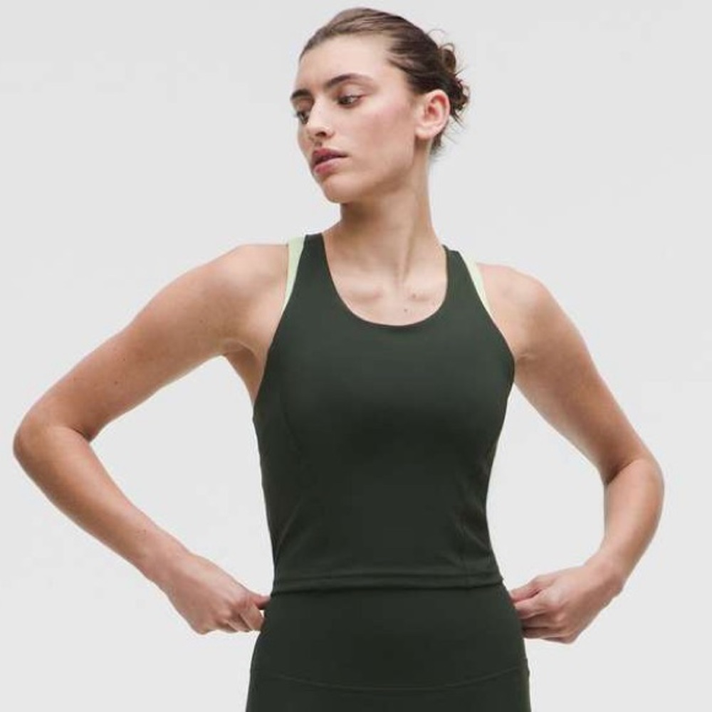 Lululemon Wunder Train Racerback Tank Top Rainforest Green 10
